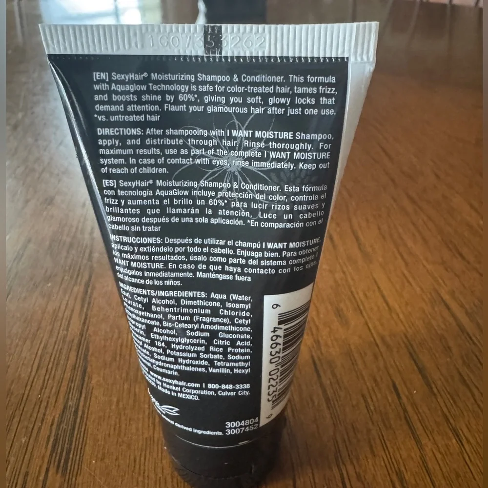 Sexy Hair I Want Moisture Moisturizing Shampoo & Conditioner Deluxe Samples
